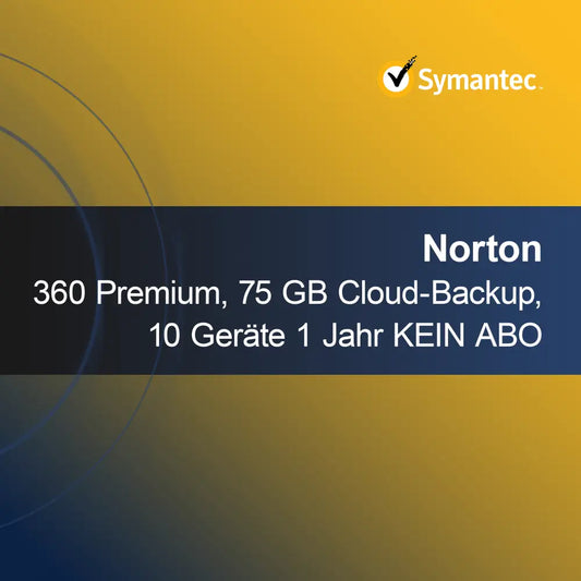 Norton 360 Premium, 75 GB Bulut Yedekleme, 10 Cihaz 1 Yıl ABONELİK YOK
